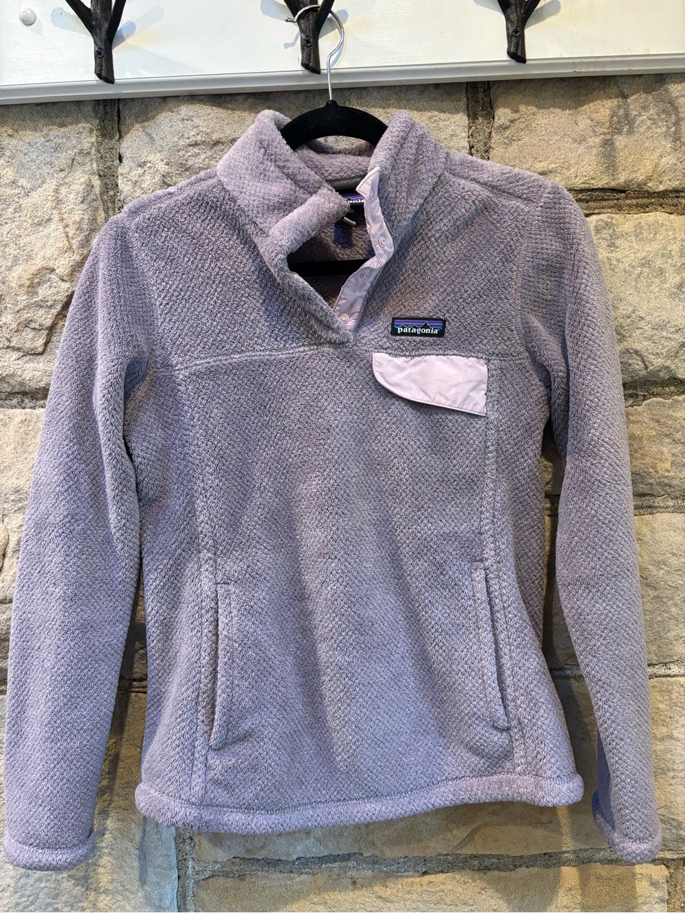 Patagonia Lavender Teddy Fleece Snap-Pullover Jacket
